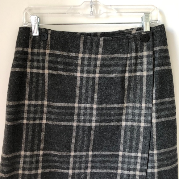 Style & Co. Clueless Style High Waist Wool Plaid Mini Wrap Skirt - Picture 2 of 4